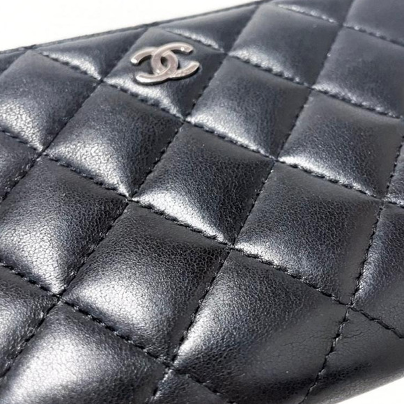 💎✨BEAUTIFUL✨💎Authentic CHANEL Matelasse Long Wallet Zip Around Black - Picture 5 of 11
